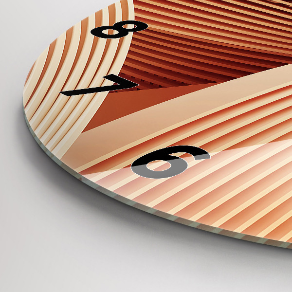 Reloj de pared redondo Ola abstracta