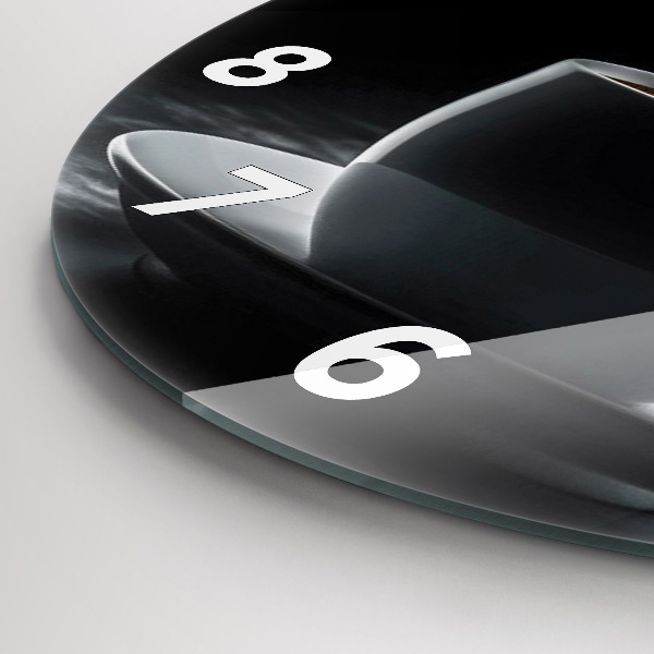 Reloj redondo pared Taza de café negro