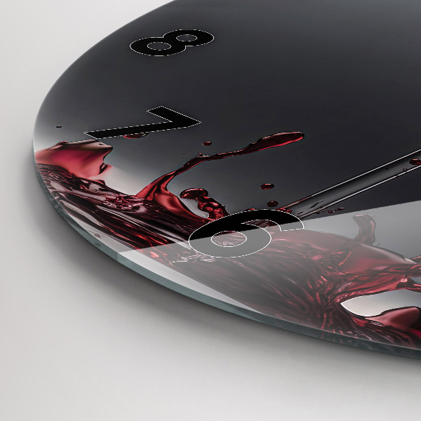 Reloj redondo pared Copa de vino tinto