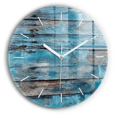 Reloj redondo pared Tablas azules