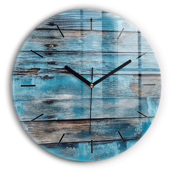 Reloj redondo pared Tablas azules