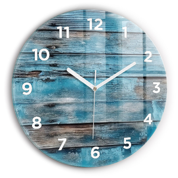 Reloj redondo pared Tablas azules