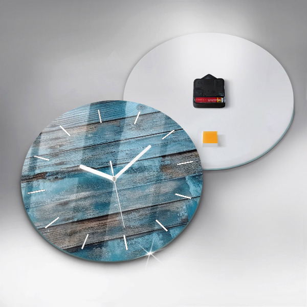 Reloj redondo pared Tablas azules