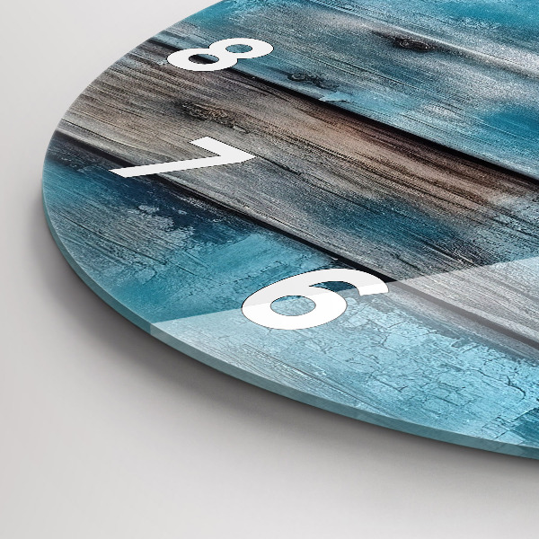 Reloj redondo pared Tablas azules