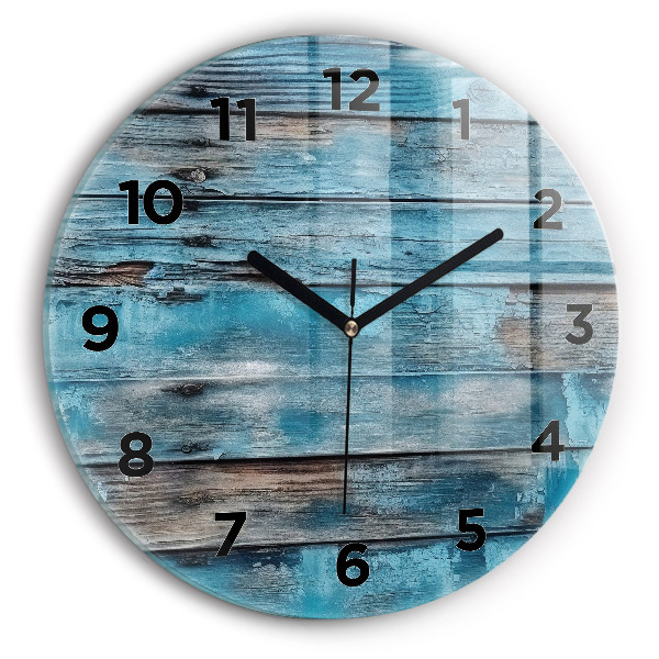 Reloj redondo pared Tablas azules