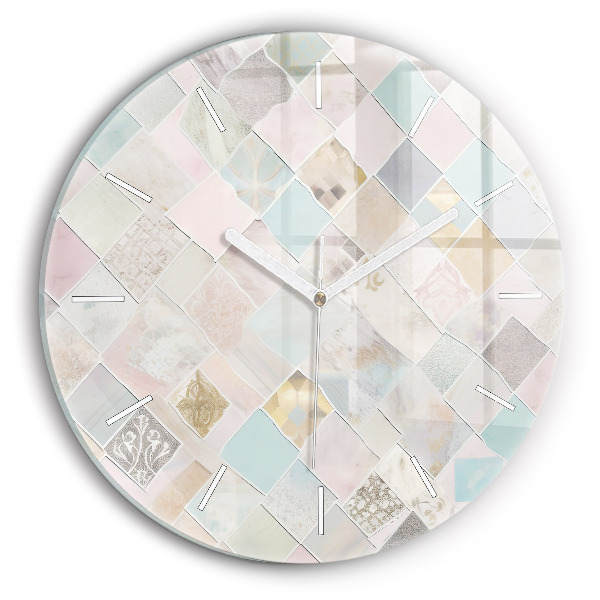 Reloj de pared redondo Azulejos de colores