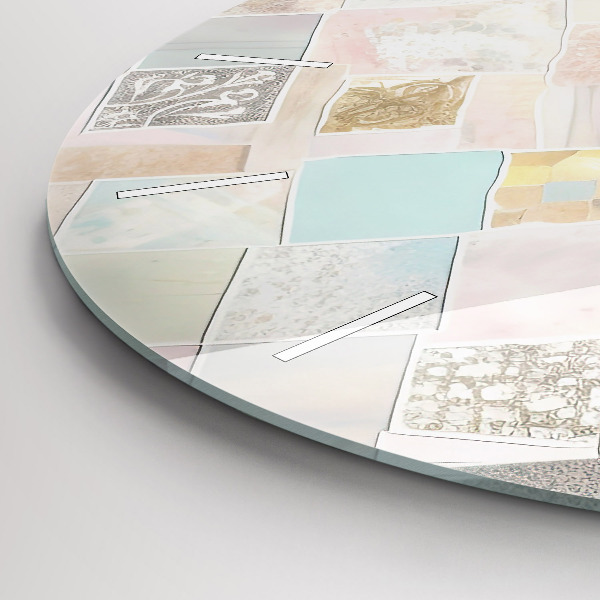 Reloj de pared redondo Azulejos de colores