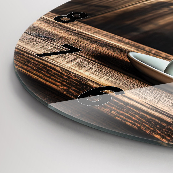 Reloj de cristal redondo Taza de café