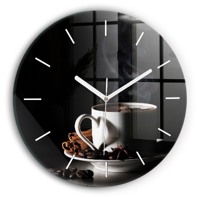 Reloj de pared redondo Taza de café