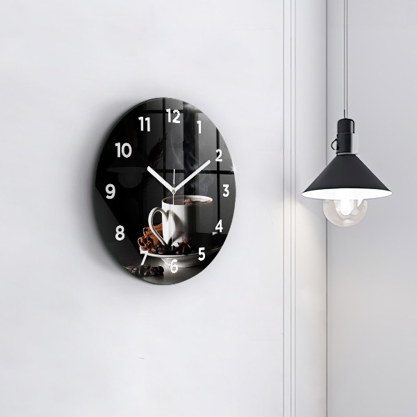 Reloj de pared redondo Taza de café