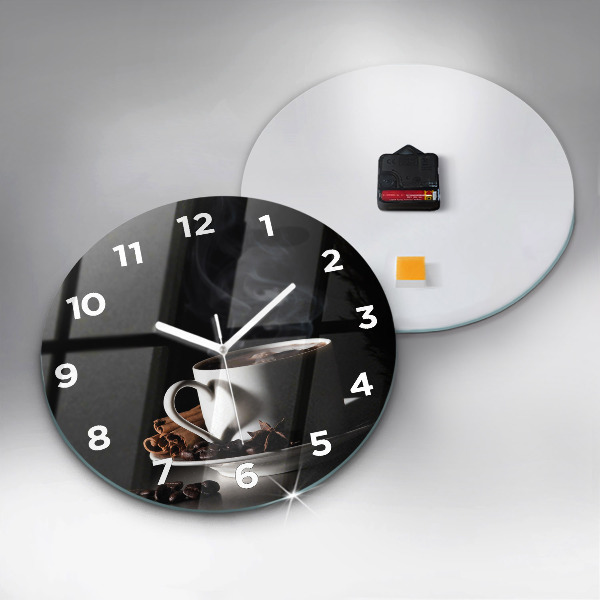 Reloj de pared redondo Taza de café