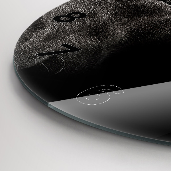 Reloj redondo pared Perro y gato escocés