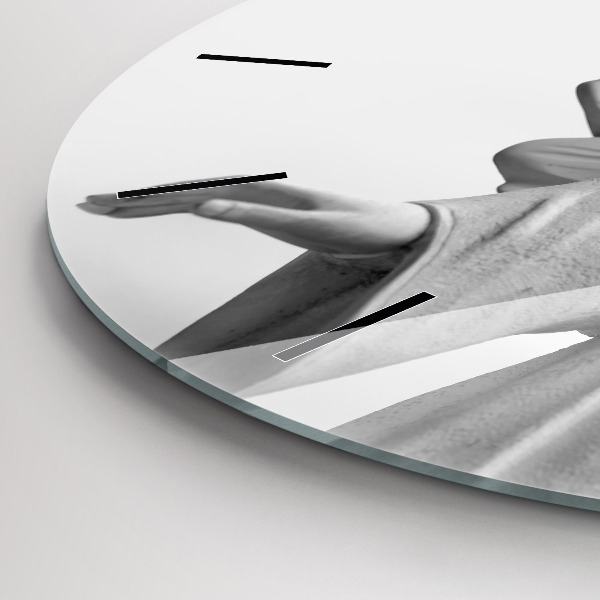 Reloj redondo pared Escultura de un ángel con alas