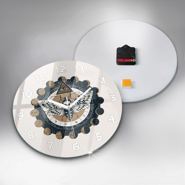 Reloj redondo pared Fases de la luna y el ojo