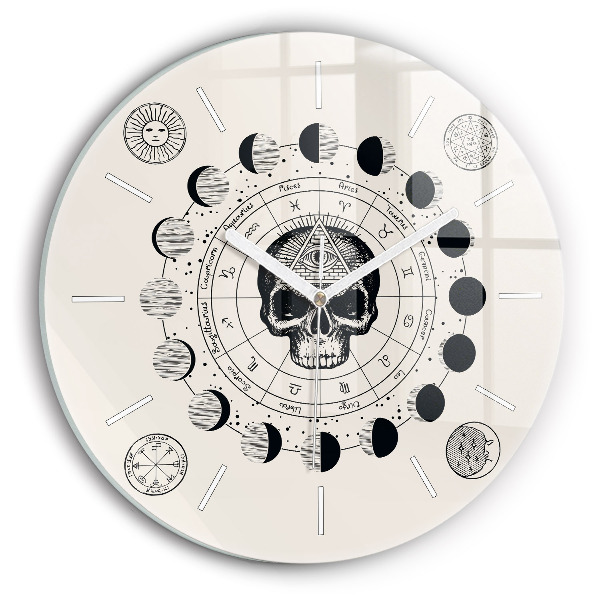 Reloj de pared redondo Fases de la luna