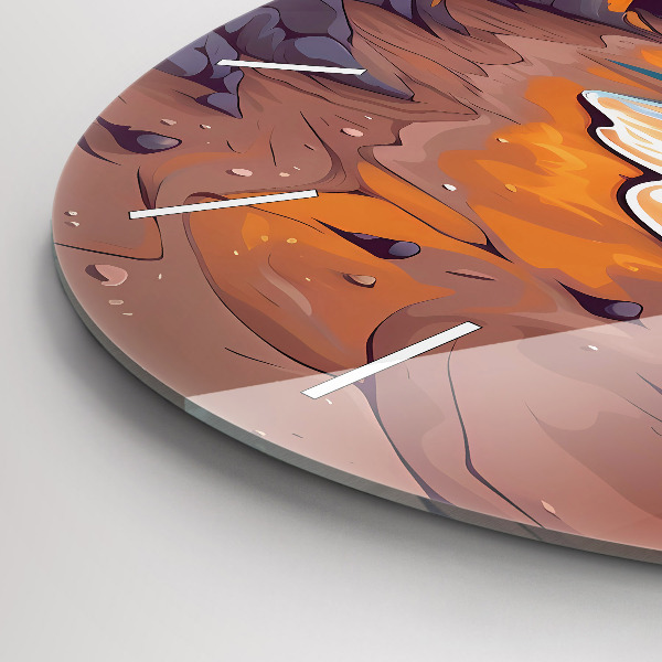 Reloj de pared redondo Océano y sol de cuento