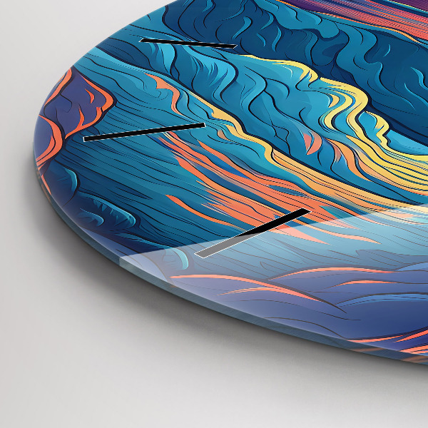 Reloj redondo pared Olas y océano de cuento