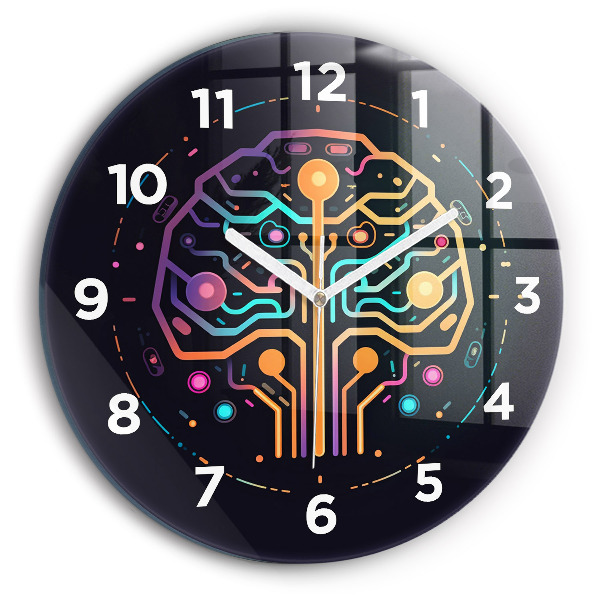 Reloj de pared redondo Abstracción colorida