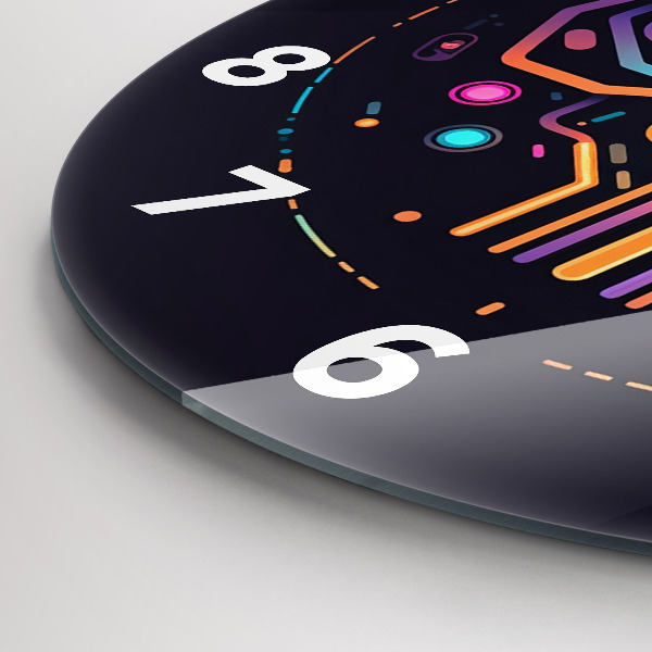 Reloj de pared redondo Abstracción colorida