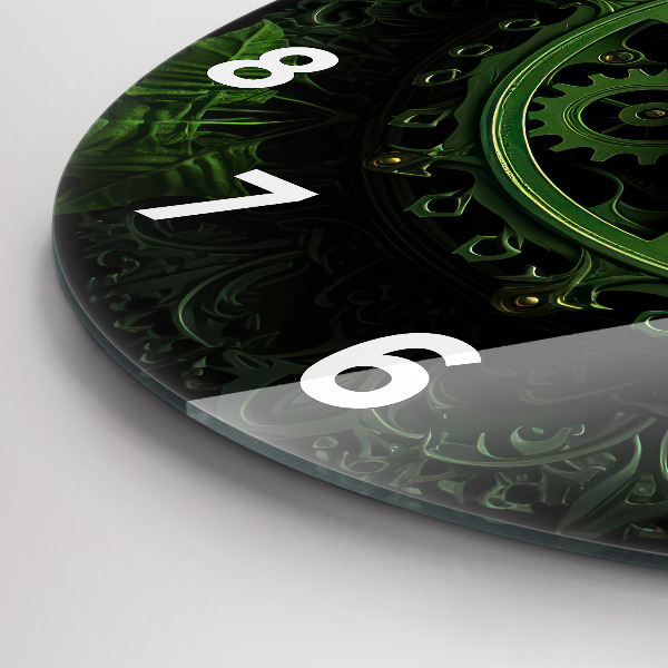 Reloj redondo pared Mecanismo verde