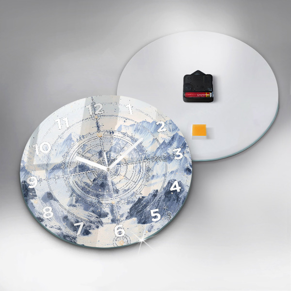 Reloj de cristal redondo Dibujos azules