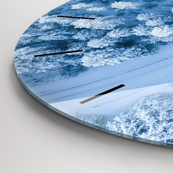 Reloj redondo pared Bosque desde un dron