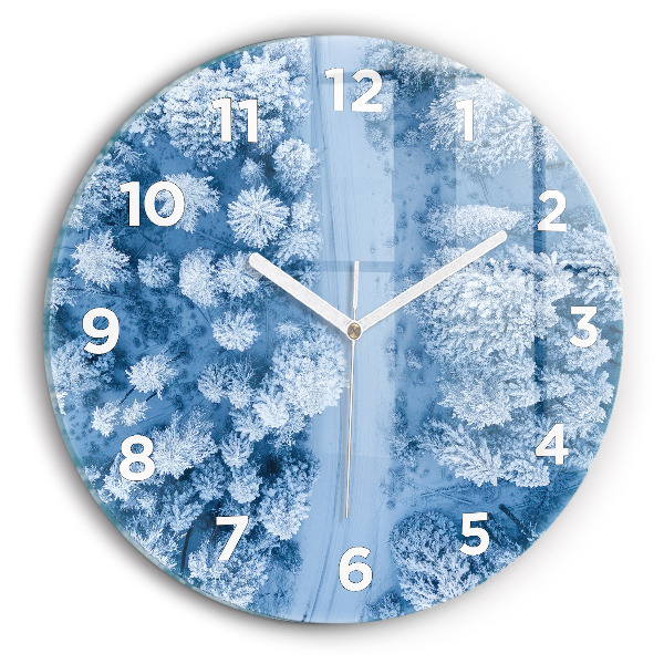 Reloj redondo pared Bosque desde un dron