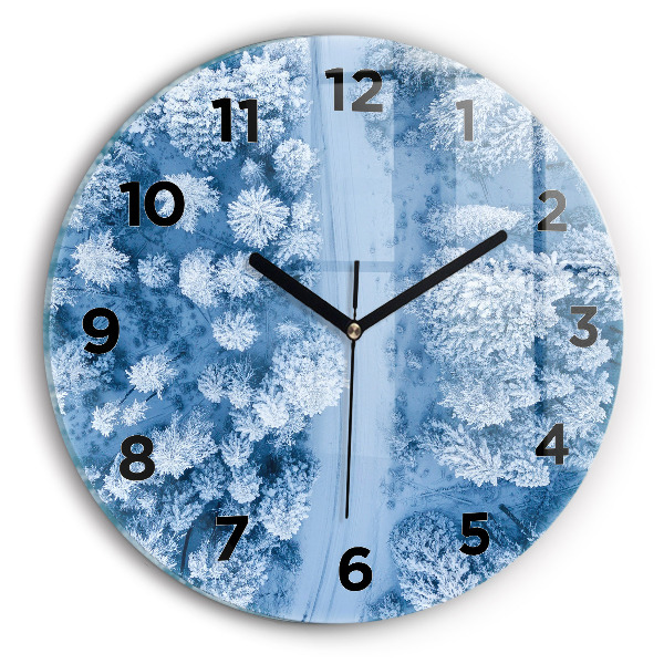 Reloj redondo pared Bosque desde un dron