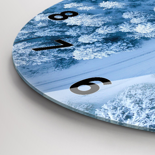 Reloj redondo pared Bosque desde un dron