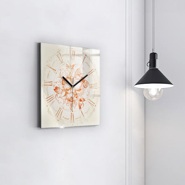 Reloj cuadrado Motivo romano