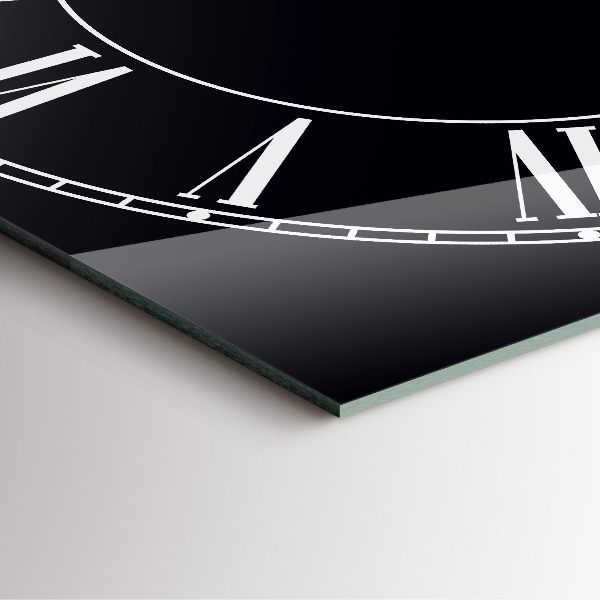 Reloj cuadrado Números romanos negros