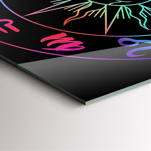 Reloj de pared cuadrado Signos del arco iris