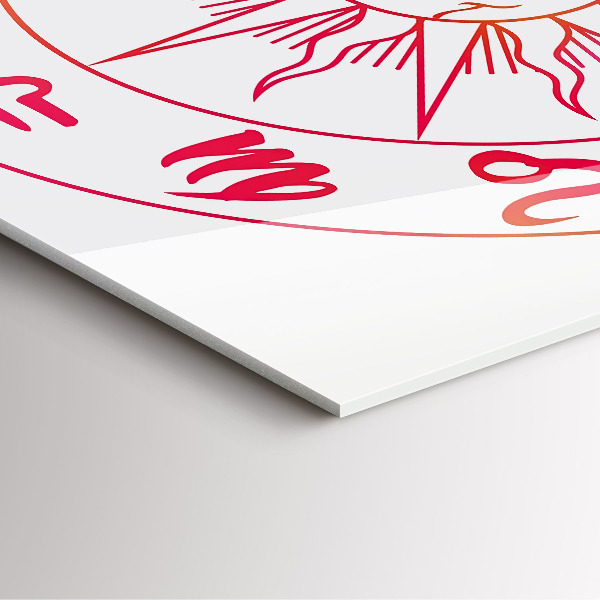 Reloj cuadrado Signos zodiacales de colores