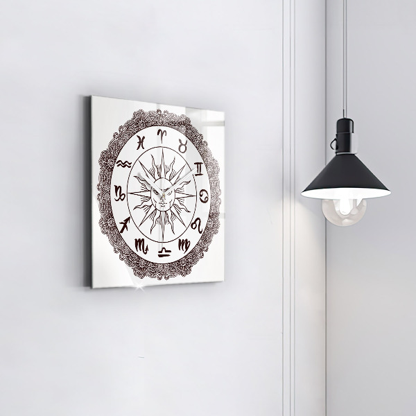 Reloj de pared cuadrado Signos del zodiaco decorativos