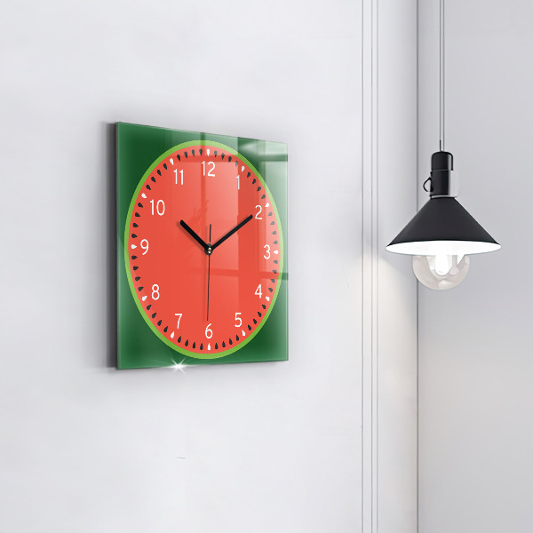 Reloj de pared cuadrado Sandía dulce