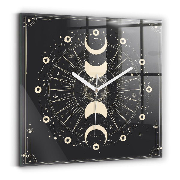 Reloj de pared cuadrado Lunas y Soles