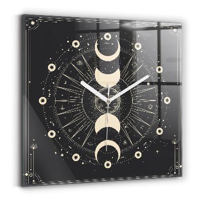 Reloj de pared cuadrado Lunas y Soles
