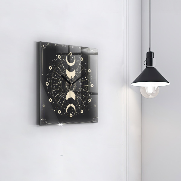 Reloj de pared cuadrado Lunas y Soles
