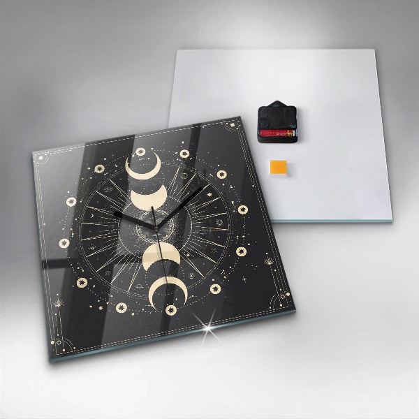 Reloj de pared cuadrado Lunas y Soles