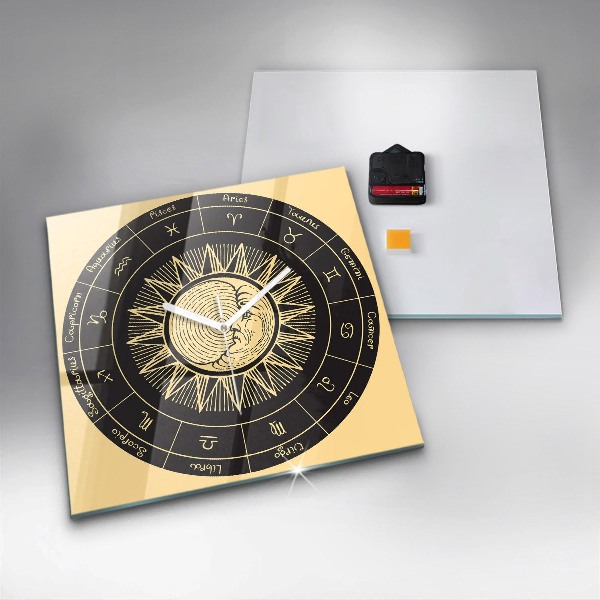 Reloj cuadrado Los zodíacos y el Sol