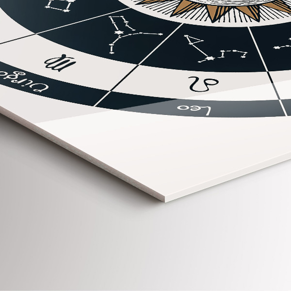 Reloj cuadrado Las constelaciones del zodiaco sobre fondo azul