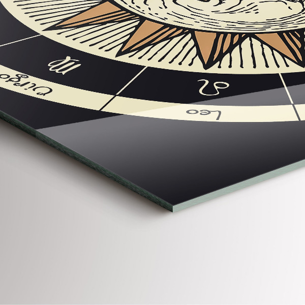 Reloj cuadrado El Sol y los zodíacos