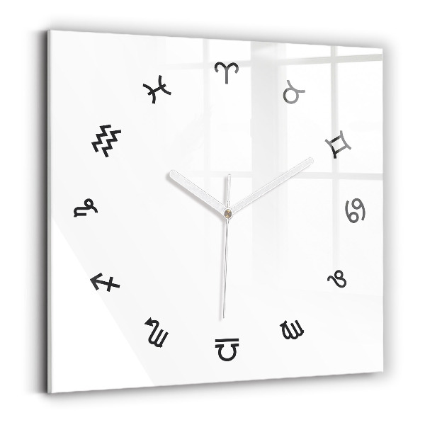 Reloj de pared cuadrado Zodíaco minimalista