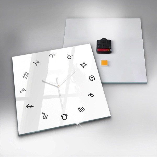 Reloj de pared cuadrado Zodíaco minimalista