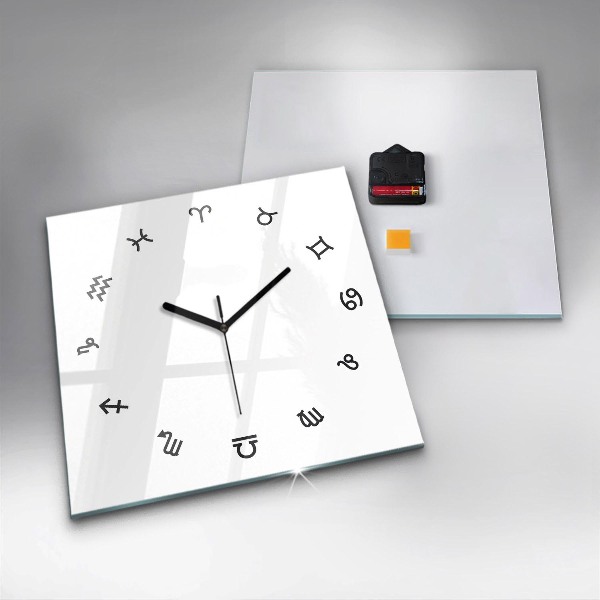 Reloj de pared cuadrado Zodíaco minimalista