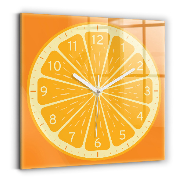 Reloj cuadrado Naranja jugosa