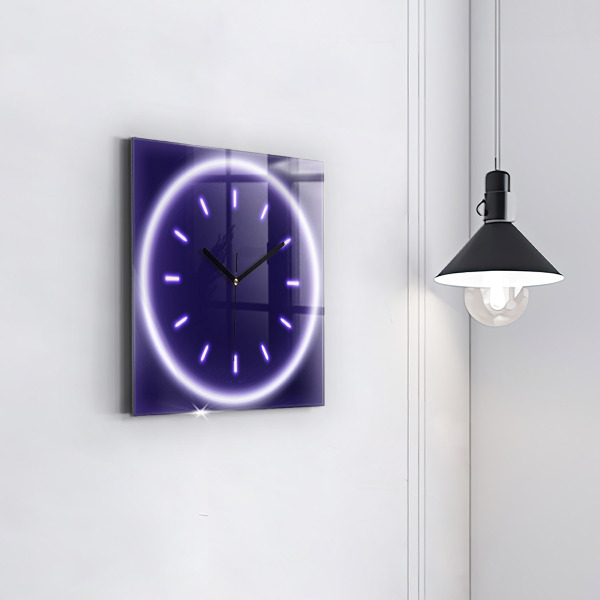 Reloj de pared cuadrado Guiones de neón