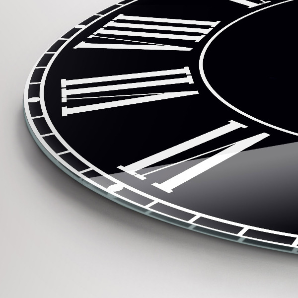 Reloj redondo pared Números romanos negros