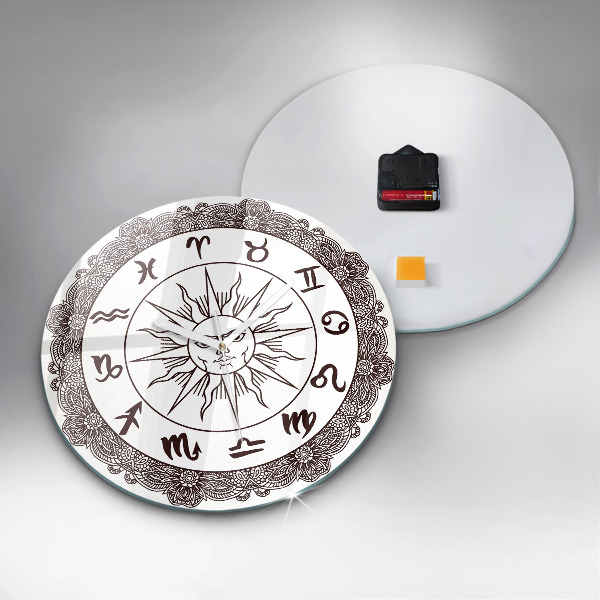 Reloj de pared redondo Zodiacos decorativos