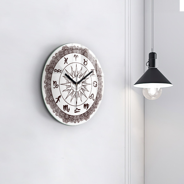 Reloj de pared redondo Zodiacos decorativos